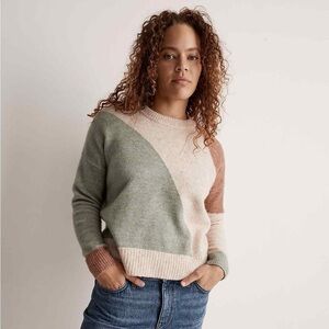 Madewell Wool Blend Cedarbrook Colorblock Sweater